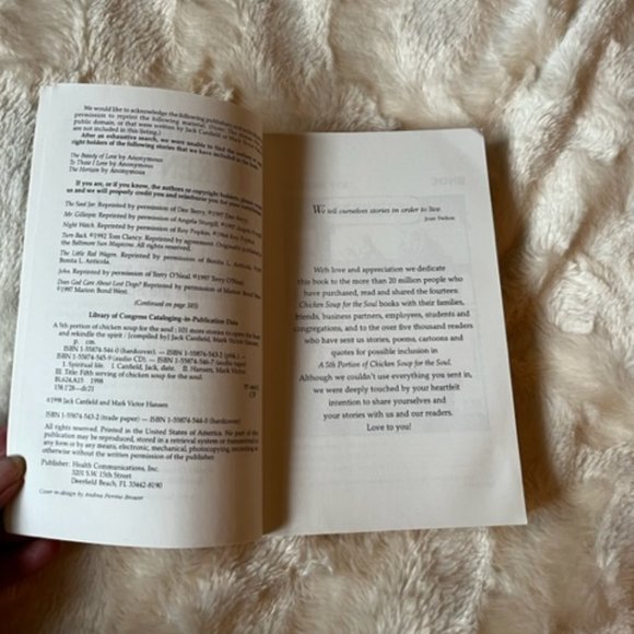 2/$30 A 5th Portion of Chicken Soup for the Soul J Canfield Mark Hansen - Picture 4 of 6